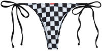 Black & White Checkered Brazilian Thong Bottom image