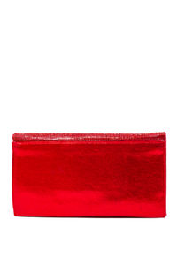 Red Rhinestone Metallic Foil Evening Bag image