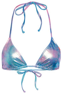 Blue Pink Tie Dye Shimmer Triangle Top image