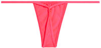 Solid Neon Coral Y-Back Thong Underwear image