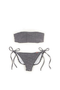 Black & White Gingham Micro Bikini Bottom image