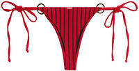 Red Sheer Obsession Brazilian Bottom w/ Gold Loop Accents image