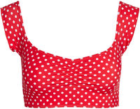 Red Polka Dots Off Shoulder Bikini Top image