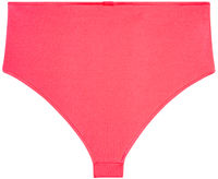 Neon Coral High Waist Bikini Bottom image