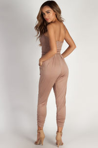"Formation" Taupe Tube Top Jumpsuit image