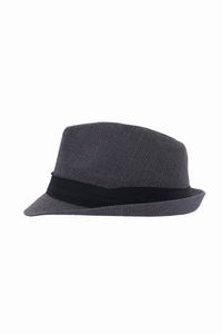 Hat Fedora Charcoal Gray with Black Ribbon image