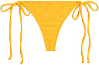Yellow Ribbed Brazilian Thong Turnback image