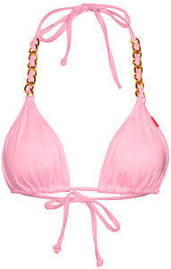 Baby Pink Triangle Bikini On a Chain Top  image