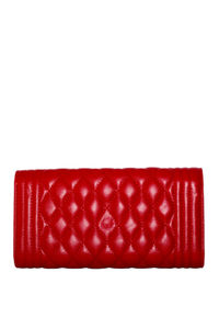 Red Quilted Vegan Leather Bag image