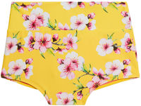 Waikiki Yellow Cherry Blossom Print High Waist Scrunch Original Bottoms image