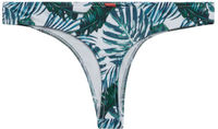 Tropical Palm Print Sexy Banded Brazilian Thong Bikini Bottoms image
