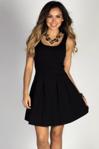 "Girl Code" Black Scoop Neck Sleeveless Cut Out Party Dress image