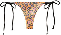 Orange Party Leopard Brazilian Thong Bottom image