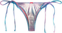 Blue Pink Tie Dye Shimmer Brazilian Thong Bottom image