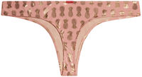 Blush & Gold Pineapple Banded Brazilian Thong Bottom image