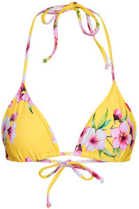 Yellow Cherry Blossom Print Triangle Top image