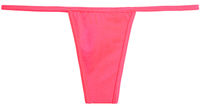Solid Neon Coral Y-Back Thong Underwear image