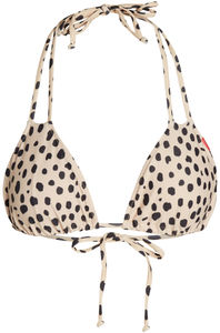 Cheetah Double Strap Triangle Bikini Top image