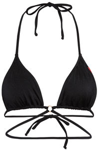 Black Center Loop Wrap Around Bikini Top image