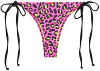 Neon Pink Leopard Brazilian Thong Bottom image