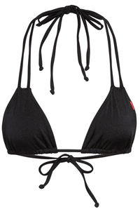 Black Double Strap Triangle Bikini Top image