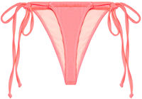 Neon Coral G-String Thong Ruched image