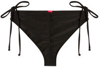 Black Full Coverage Mid-Rise Scrunch Bottom image