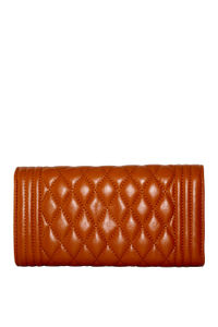 Brown Quilted Vegan Leather Bag image