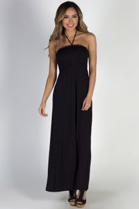 Black halter neck outlet summer dress