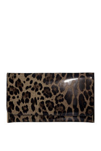 Leopard Patent Leather Essential Flap Clutch image