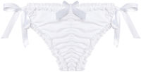 White Classic Bridal Ruffle Lace Bikini Bottom image