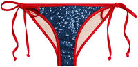 Red Shimmer & Navy Blue Sequin Classic Scrunch Bottom image