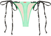 Mint & Black Polka Dot G-String Thong Bottom image