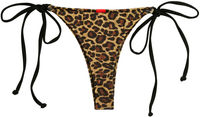 Leopard & Black Brazilian Thong Bottom image