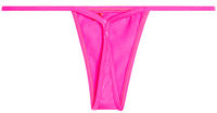 Solid Neon Coral Y-Back Thong Underwear