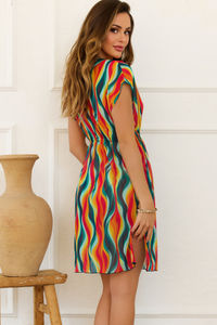 Electric Reef Open Mesh Cover Up w/ Drawstring Waist image