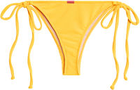 Yellow Ribbed Brazilian Thong Turnback image