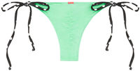 Mint & Black Polka Dot Micro Scrunch Bottom image