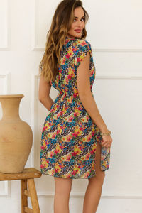 Wild Tropic Open Mesh Cover Up w/ Drawstring Waist image