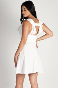 "Mine Enough" White Ruffled Dress image