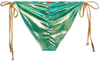 Blue Green Tie Dye Shimmer Full Coverage Scrunch Bottom image