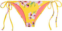 Yellow Cherry Blossom Print Classic Scrunch Bikini Bottoms - DOLL