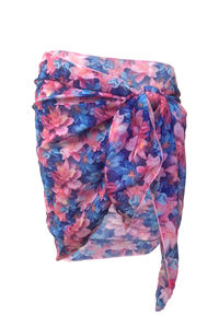 Lotus Blossom Sheer Chiffon Sarong Cover Up image