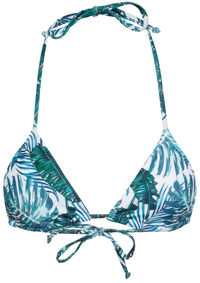 Tropical Palm Print Triangle Bikini Top image