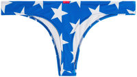 Patriotic Stars Shimmer Banded Brazilian Thong Bottom image