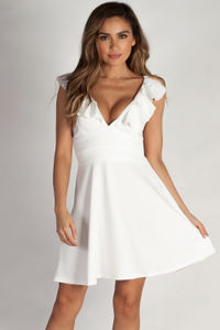 "Mine Enough" White Ruffled Dress image