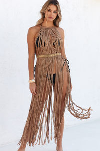 Milan Mocha Maxi Dress Cover Up image