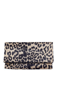 Taupe Leopard Clutch image