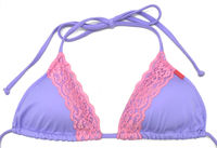 Lanai Lilac & Baby Pink Edge Lace Triangle Top image