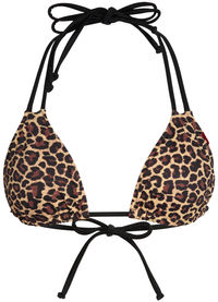 Leopard Double Strap Bikini Top  image